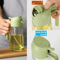 2-in-1 Oil Spray Bottle | Adjustable Mist & Dispenser | 370ml Leak-Proof Glass Container