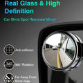 Car Blind-Spot Side Mirror Silver Frame - (2 Pc / Set)
